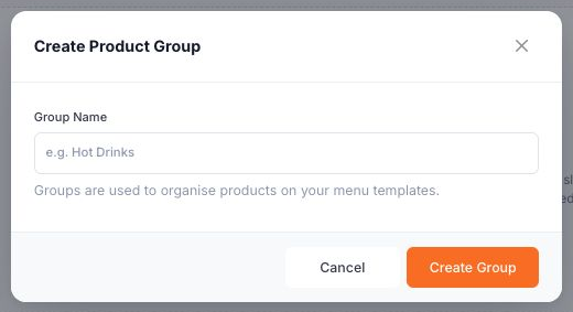 The group form asks for a name.
